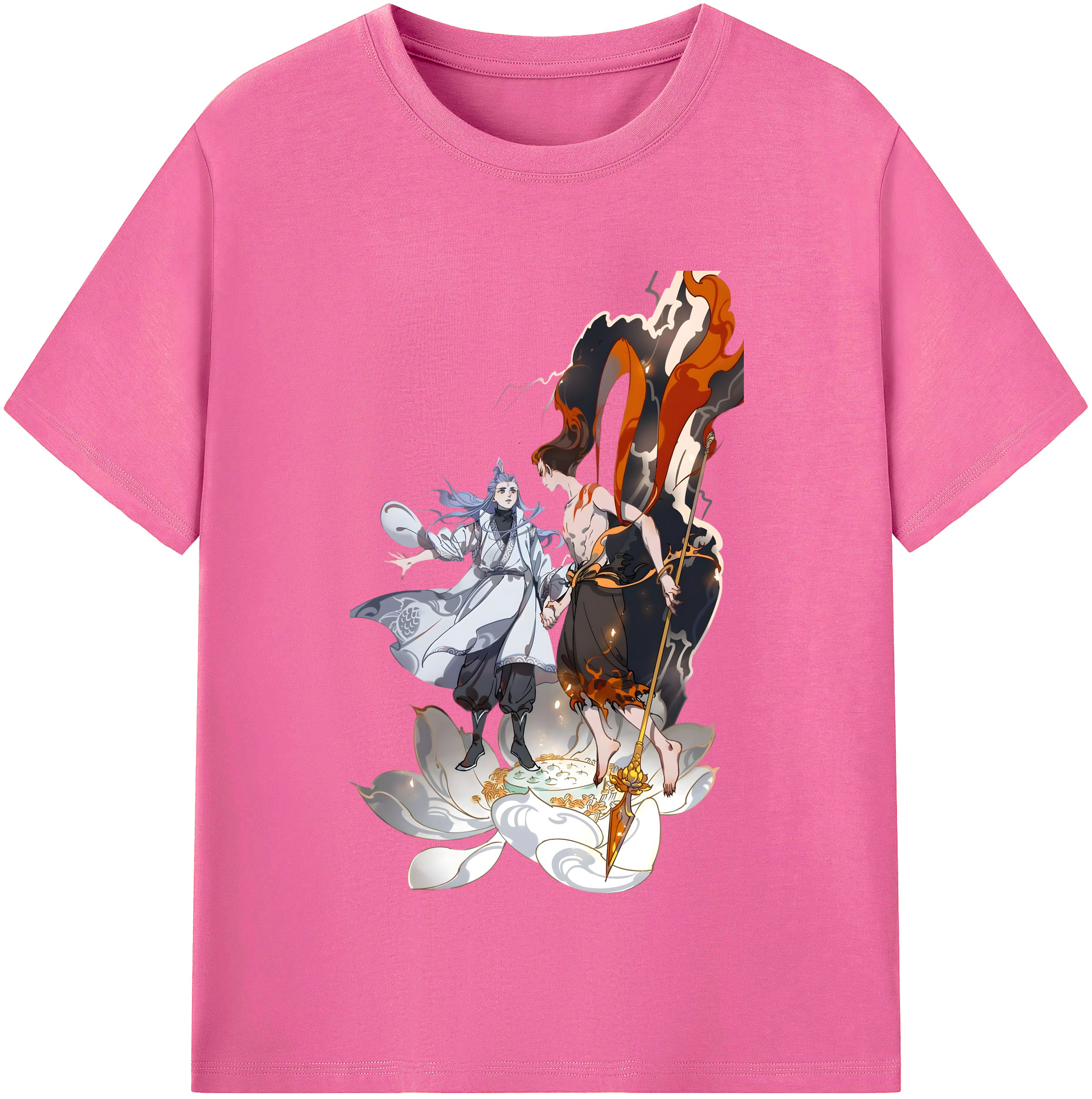 （画像用） Ne Zha 2 ナタ 魔童の大暴れ レディースカジュアルプリントTシャツ（綿100％）